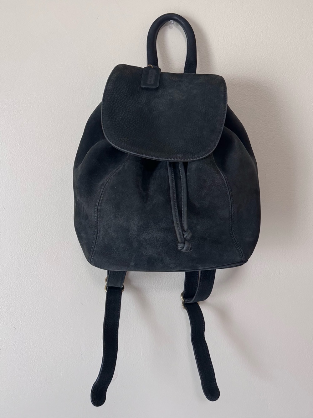 Vintage Coach Nubuc Small Backpack (4938) in Spruce Green